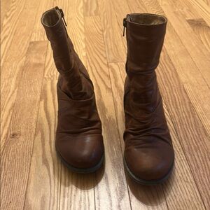 Brown Leather Ankle Boots